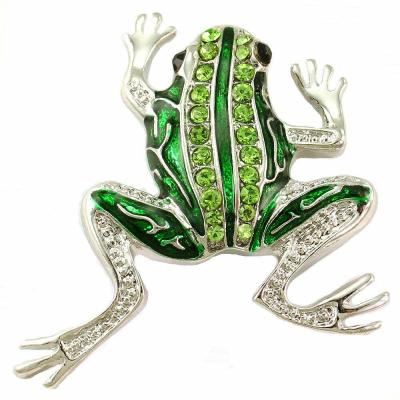 China Wholesale environmental protection alloy animal apparel personalized enamel frog brooch pin custom for sale