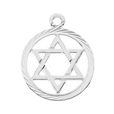 China Environmental Friendly Wholesale Silver Star Of David Jewish Pendant Charms Of God for sale