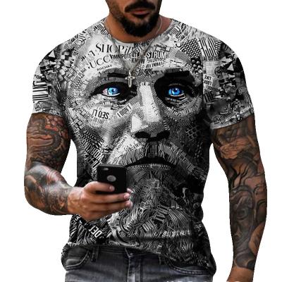 China Fashion 3d QUICK DRY Animal Printed T Shirts Mens Designer Short Sleeve T-Shirt For Men for sale