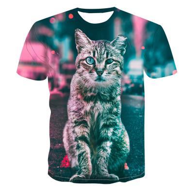 China 2021 fashion custom 3d QUICK DRY t shirt emboss animal print t-shirt for men for sale