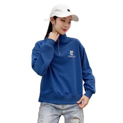 China wholesale high quality Anti-wrinkle sweater many colors zip up short sweater with embroider sweater for sale