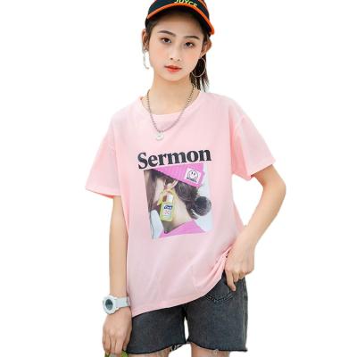 China Anti Pilling Cheap T Shirts Wholesale Streetwear Custom Made Fitted Girls T Shirts for sale