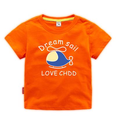 China 2021 Summer Anti-pilling Brands Printed Kids Apparel Clothes Short Sleeve Boys T-Shirts for sale