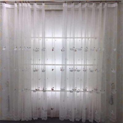 China Tear-Resistant Suitable For Every Market Cheap Polyester Embroidered Matching Design Sheer Organza Curtain Fabric for sale