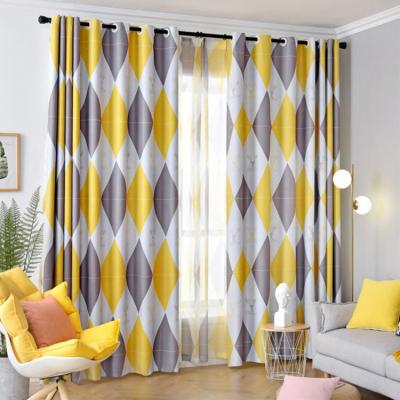 China Blackout Polyester Blackout Nordic Geometric Printing Curtain For Home Decoration for sale