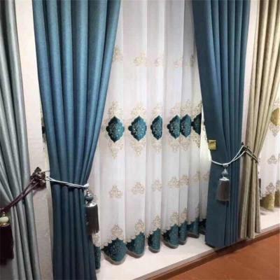 China Tear-resistant silk and organza voile embriidered on mesh fabric for sale