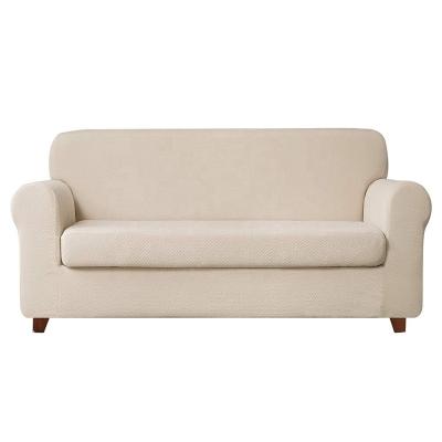 China The latest manufacturing design simple Chinese high quality plain plush stretch sofa cover for sale