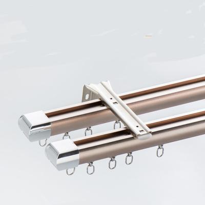 China CLASSIC Double Flexible Silent Aluminum Curtain Single Track Rail For Window for sale