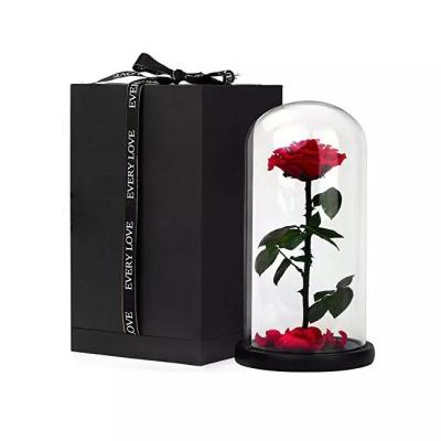 China Huge rose Preserved rose in glass valentines day preserved rose gift for sale