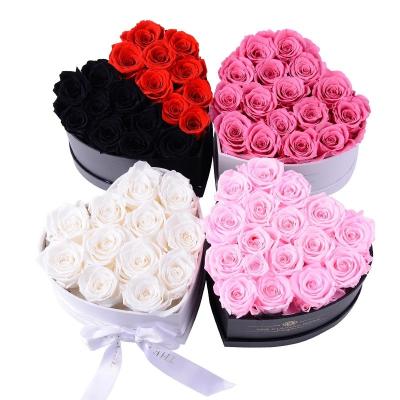 China Wholesale Price preserved roses Classic Heartshape Box Flower for sale