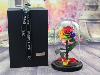 China 2020 Dried Eternal Roses Flowers Endless Preserved Roses Flower In Glass Valentine's Day Birthday Gift Wedding Party Dec for sale