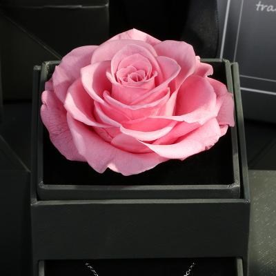 China Amazon Hot Selling Real Preserved Roses Jewelry Gift Boxes eternal rose jewel case forever rose gift for wife for sale