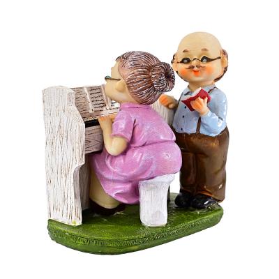 China China Happy Piano Playing Art Abstract Gift Home Decoration Couple Ornaments Gift Sleeping Garden for sale