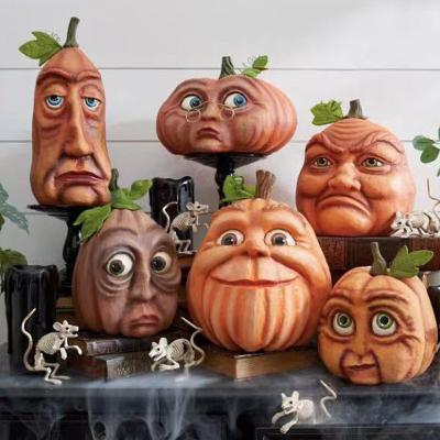 China Artware Desktop Decor Resin Amazon Home Figurine Funny Smiling 3D Ghost Hanging Ornaments Resin Decoration Halloween Pumpkin for sale