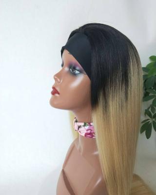 China Cheap Straight Headband Wig, 250 Density Brazilian Thin Band Virgin Hairband Wigs, 30 Inch Bone Straight Virgin Human Hair for sale