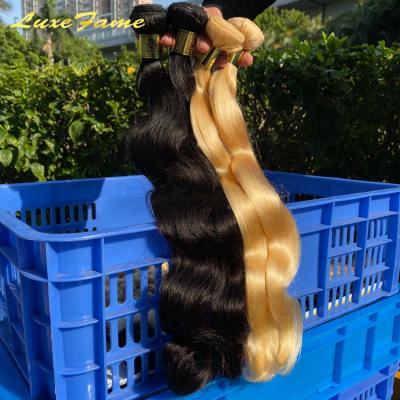 China New Arrival 613 Body Wave Brazilian Mink Blonde Hair,Wholesale 613 Blonde Brazilian Hair,Brazilian Mink Hair Bundle 613 for sale