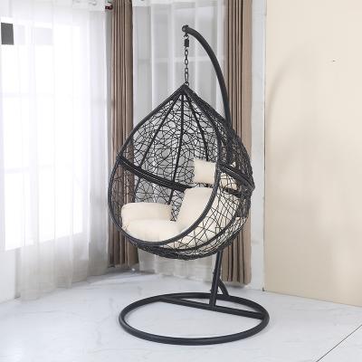 China Modern Outdoor Furniture Simple Hanging Chair Balcony Swing Chair Basket Rattan Hanging Chair for sale