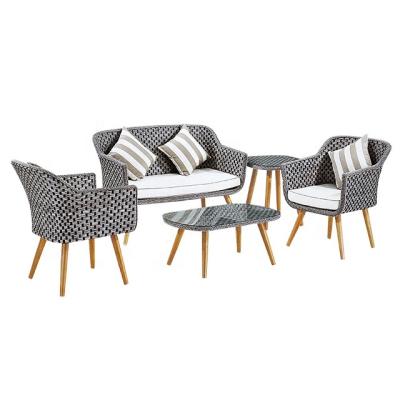 China Modern Hot Selling Modern Waterproof Plant Outdoor Rattan Wicker Sofa Set For Garden for sale