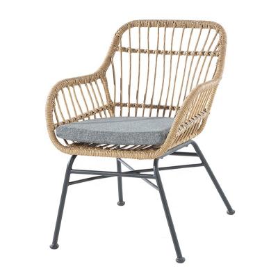 China Modern Wicker Outdoor Armchair Furniture Outdoor Leisure Pool Beach Bistros Waterproof Rattan Chairs for sale