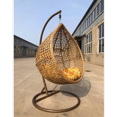 China Modern hot selling patio swing hammock rattan wicker egg hanging chair for garden lounge swing chair for sale