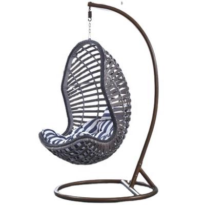 China Modern Cheap Outdoor Garden Furniture Patio Swing Hanging Chair Used Wicker Egg Rattan Swing Chair for sale