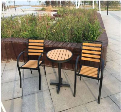 China Modern Leisure Patio Brushed Aluminum Outdoor Waterproof Garden Furniture Modern Teak Wood Garden Set for sale