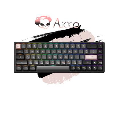 China ABS Akko 3068B Plus Keyboards CS Black Pink Jelly Switches PBT Doubleshot ASA Keycaps RGB Backlit Keyboard for sale