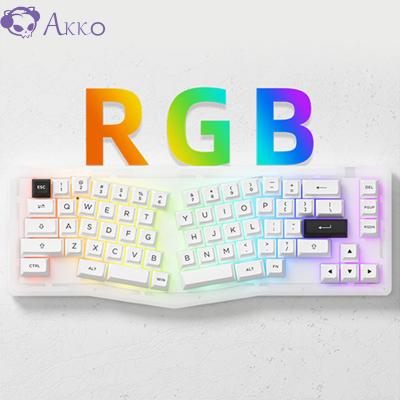 China Acylic Board + CNC AKKO Pro Alice Plus ACR Teclado Gamer Split Layout CS Jelly Switches RGB Keyboards for sale