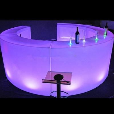 China Modern RGB 16 Color Changing / Plastic LED Remote Control Illuminated Modern Events Furniture Table Led Light Bar Counter for sale