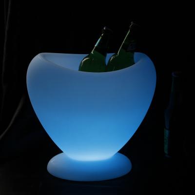 China Viable luminous colorful LED cube ice bucket champagne bucket led beer box party ktv cocktail bucket bar can be freely combinable for sale