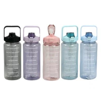 China Best Selling 2 Liter BPA Free Sustainable Sport Alibaba Gym Motivational Water Bottle With Time for sale