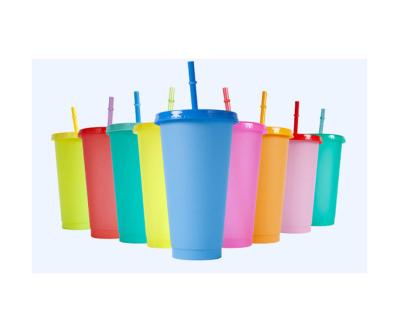 China Best Selling 24oz BPA Free Viable Color Changing Alibaba Mug With Lid And Straw for sale