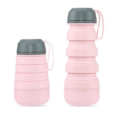 China Viable New Design Gym 400ml 13oz Outdoor Camping Silicone BPA Free Collapsible Sports Water Bottle for sale