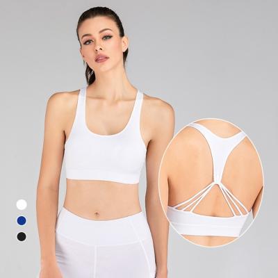 China Sweat-Wicking OEM Active Women Workout Crop Top Fitness Gym Yoga Wear Sports Bra with Medium Impact Sports Bra fashion design for sale