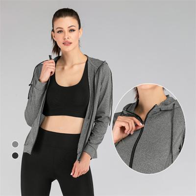 China New Fashion Breathable Gym Clothing Sports Fitness Long Sleeve Activewear Workout Gym Jackets For Women for sale