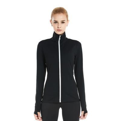 China Breathable Workout Yoga Jacket Fitness Gym Exercise Sports Zipper Yoga Jacket For Lady Top Wholesale Designer for sale