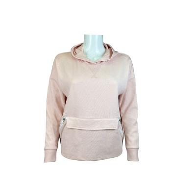 China Anti-pilling Oversized Sweatshirts Loose Casual Yoga Hoodie For Female With Zipper Kangaroo Pocket for sale