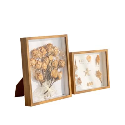 China Couples Gift Flower Specimen Display Three-Dimensional Hollow Dry Photo Rack Diy Christmas Photo Frame Creative for sale