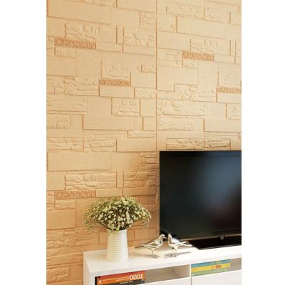 China 3d sound insulation and heat insulation wall foam sticker pe foam soft wall sticker for sale