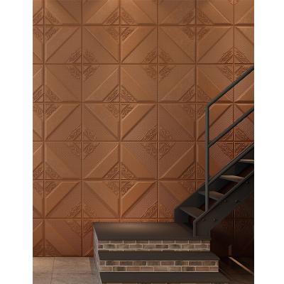 China Sound insulation and heat insulation factory sells the new design PE foam 3D self-adhesive wall panel for sale