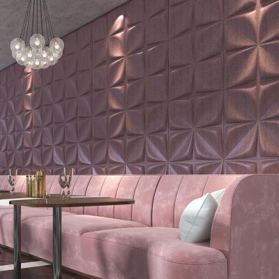 China fireproof leather 3d wall panel for wedding interior decoration for sale