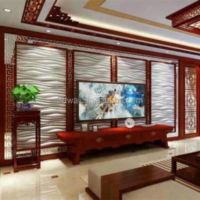 China CE Moisture Proof Bamboo Fiber Wall Panels Waterproof 3D Wallpaper Panel for sale