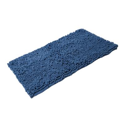 China Quick-drying Absorbent And Machine Washable Bathroom Short Rug Plush Bath Rug Chenille Shower Mat Machine Washable for sale