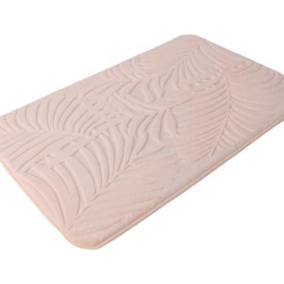 China Bath Mat Sustainable Coral Fleece Embossed Welcome Mat Suitable For Front And Rear Entrances for sale