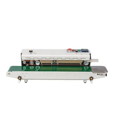 China Products FR-1100C continuous strip sealer for PE bag sealing machine solid ink coding strip sealer with printer and plastic bag sealer for sale