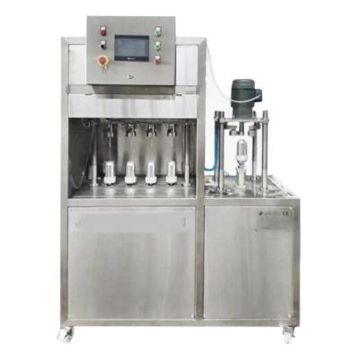 China HG4-1 Semi Automatic Food Hot Product Can Filling Sealing Capping Machine Maker For Brewery Beer for sale