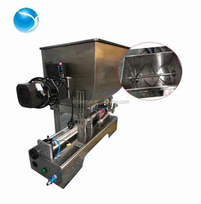 China Paste Mini Semi-automatic Paste Filling Machine With Mixer for sale