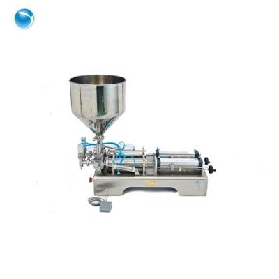 China GC-A2 Double Heads Table Type Semi-automatic Horizontal Pneumatic Liquid Filling Machine Two Heads Liquid Filling Machine for sale