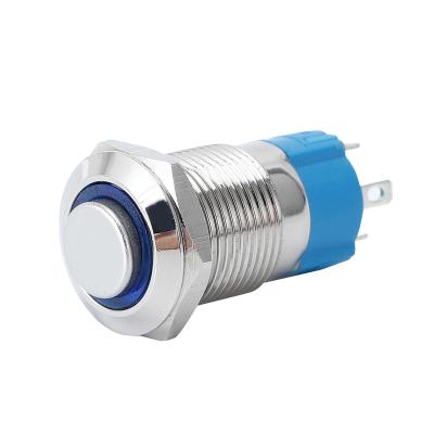 China Waterproof IP67 IP68 Flat Head Metal Mirco Push Button Switch Waterproof 30mm 35mm LED Stainless Steel for sale