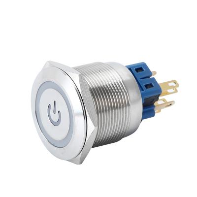 China Waterproof 8mm 10mm 12mm 16mm 19mm 22mm 25mm 28mm 30mm Illuminated Momentary Latching Push Button Switch for sale